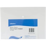LOCALWORKS  DOCUMENT WALLET WITH BUTTON A4 CLEAR