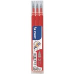 LOCALWORKS  ERASABLE ROLLERBALL GEL REFILL MEDIUM 07MM RED PACK 3