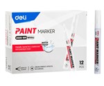 PAINT MARKER WHITE 2MM DELI PKT 12