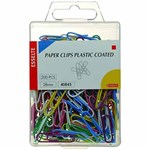 ESSELTE 40845 PAPER CLIPS PLASTIC COATED 28MM BOX 200