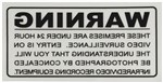LABEL  SURV WARNING CLR 80X40MM