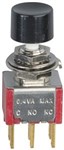 SWITCH PUSH MOM DPDT BLK 3A125VAC