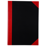 BLACK AND RED NOTEBOOK CASEBOUND RULED 200 PAGE A4