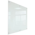 RAPIDLINE GLASS WRITING BOARD WITH CHROME FITTINGS 1800 X 1200 X 15MM WHITE