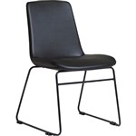 RAPIDLINE TEMPO VISITORS CHAIR MEDIUM BACK SLED BASE BLACK PU