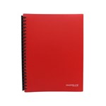 DISPLAY BOOK A4 REFILLABLE 20 INSERTS RED