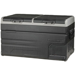 115L BRASS MONKEY PORTABLE LOW PROFILE DUAL ZONE FRIDGEFREEZER WITH BATTERY COMPARTMENT