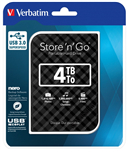 VERBATIM 4TB 25 USB 30 BLACK STORENGO HDD GRID DESIGN