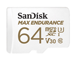 SanDisk Max Endurance 64GB microSD 100MBs 40MBs 20K hrs 4K UHD C10 U3 V30 40  C to 85  C Heat Freeze Shock Temperature Water Xray Proof SD Adapter