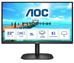 AOC 215 22B2HN 1920X1080 VA 75HZ HDMI 14 VGA TILT LOW BLUE FLICKER FREE ULTRA SLIM VESA 100MM TILT HOME OFFICE BUSINESS MONITOR