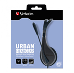VERBATIM MULTIMEDIA HEADSET WITH MICROPHONE BLACKSILVER