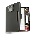 JASCO STOREGO CLIPBOARD WITH CALCULATOR BLACK  SIDE OPENING