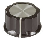 KNOB PLAST ALU INSERT 32MM
