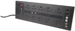PWRBRD 10WAY 144KA SURGE USB BLK