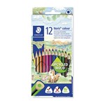 STAEDTLER 187 NORIS COLOUR TRIANGULAR COLOURING PENCILS ASSORTED BOX 12