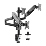 BRATECK TRIPLE MONITORS POLEMOUNTED GAS SPRING MONITOR ARM FIT MOST 1727 MONITORS UP TO 7KG PER SCREEN VESA 75X75100X100