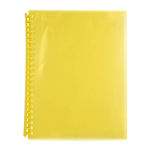DISPLAY BOOK MARBIG A4 20 POCKET REFILLABLE TRANSLUCENT YELLOW