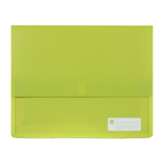 MARBIG POLYPICK A4 HEAVY DUTY DOCUMENT WALLET LIME