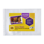 MARBIG A3 LANDSCAPE SHEET PROTECTORS HEAVY 25PK