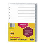 MARBIG 112 TAB A4 GREY PP INDEX DIVIDERS