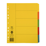 MARBIG A4 5 TAB DIVIDERS MANILLA EXTRA WIDE