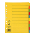 MARBIG A4 10 TAB DIVIDERS MANILLA EXTRA WIDE
