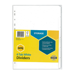 MARBIG 6TAB A4 DIVIDERS MANILLA WHITE 