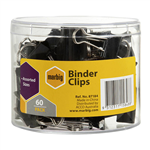 MARBIG BINDER CLIPS BINDER CLIPS ASSORTED SIZES TUB 60
