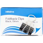 RAZORLINE FOLDBACK CLIP 19MM BLACK PACK 12