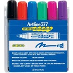 ARTLINE 577 WHITEBOARD MARKER BULLET 3MM ASSORTED WALLET 6