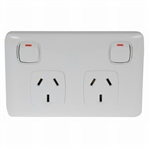 10A DOUBLE GPO POWER POINT WITH 2 POLE SWITCHING