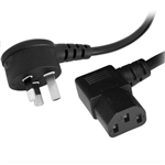 05M CABLE  3PIN MAINS RIGHT ANGLE PLUG TO IEC C13 RIGHT ANGLE FEMALE