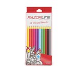 PENCIL COLOURED PACKET 12 RAZORLINE