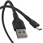EFM USBA TO USBC BRAIDED POWER AND DATA 2M CABLE