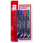 MARKER PERMANENT ASSORTED COLOURS WALLET 4 