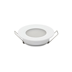 2W 1116VDC COOL WHITE LED DOWNLIGHT WITH PUSH BUTTON DIFFUSER WHITE