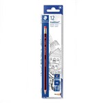 STAEDTLER 112 TRADITION PENCILS HB ERASER TIP PACK 12
