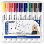 STAEDTLER 351 LUMOCOLOR WHITEBOARD MARKER BULLET ASSORTED WALLET 8