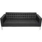 RAPIDLINE VENUS SOFA THREE SEATER PU BLACK