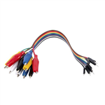 10 PIECE JUMPER LEAD SET  ALLIGATOR CLIP TO PIN