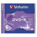 VERBATIM DATALIFEPLUS AZO DVDR 47 GB JEWEL CASE SINGLES 16X