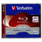 VERBATIM BDRE BLURAY DISC 25GB WITH CASE  REWRITEABLE