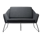 CARDINAL TWO SEATER ARMCHAIR  CHARCOAL FABRIC