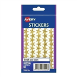AVERY 932350 MERIT STAR STICKERS 14MM GOLD PACK 90