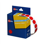 AVERY 937235 ROUND LABELS 14MM RED BOX 1050