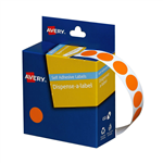 AVERY 937240 ROUND LABELS 14MM ORANGE BOX 1050
