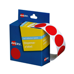 AVERY 937243 ROUND LABELS 24MM RED BOX 500