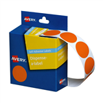 AVERY 937248 ROUND LABELS 24MM ORANGE BOX 500