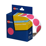 AVERY 937249 ROUND LABELS 24MM PINK BOX 500