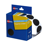 AVERY 937250 ROUND LABELS 24MM BLACK BOX 500